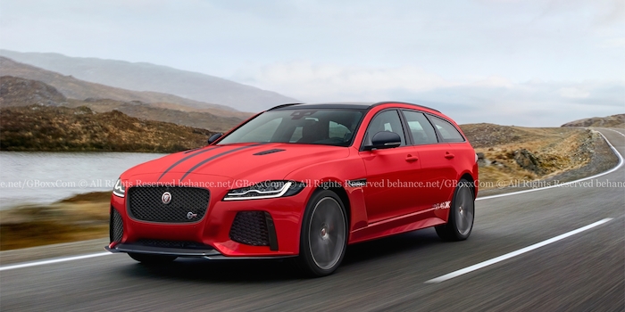 对标RS 6 捷豹XF Sportbrake SVR假想图
