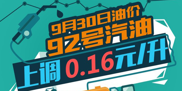 油价两连涨 十一自驾加满一箱92号汽油将多花8元