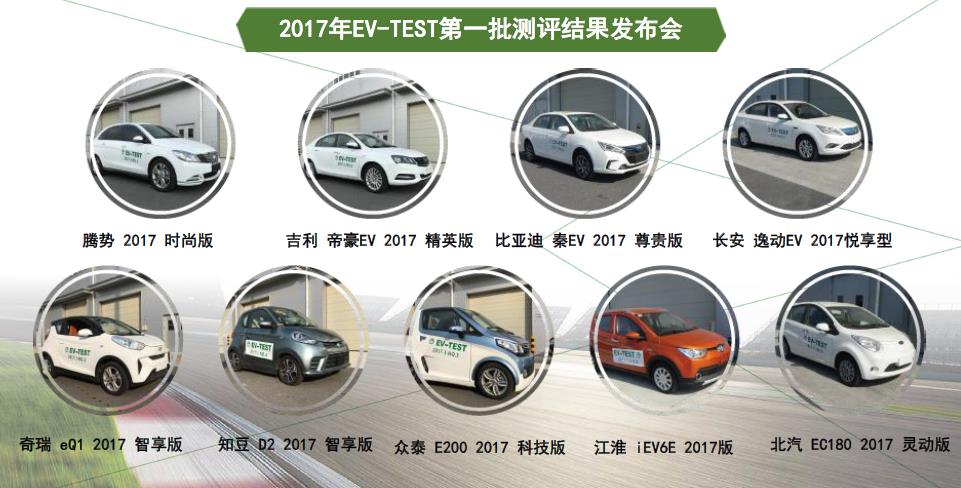 EV-TEST第一批电动汽车专业测评结果正式发布