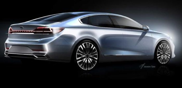 搭载V6发动机 起亚新凯尊设计图曝光