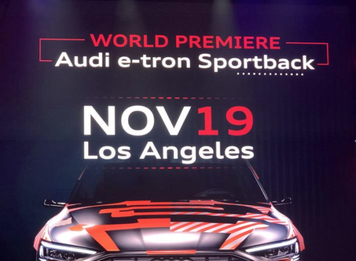 奥迪e-tron Sportback 11月19日洛杉矶首发