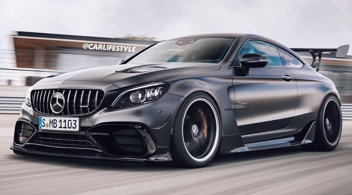 梅赛德斯AMG C63 Coupe黑色渲染图曝光