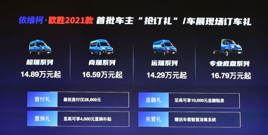 2021款依维柯欧胜上市 起售价14.29万元