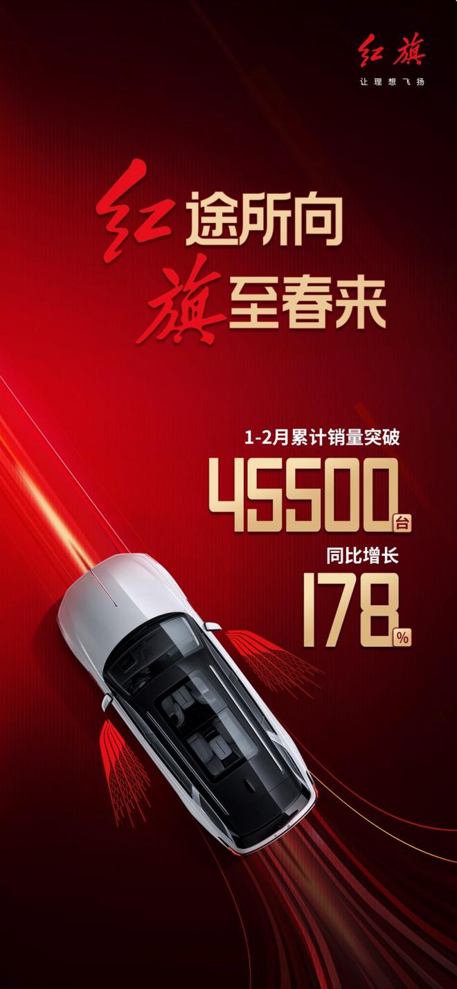 红旗今年前两个月销量同比增长178% 回馈九重豪礼