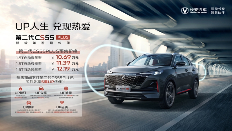 第二代CS55PLUS预售开启，10.69万元起