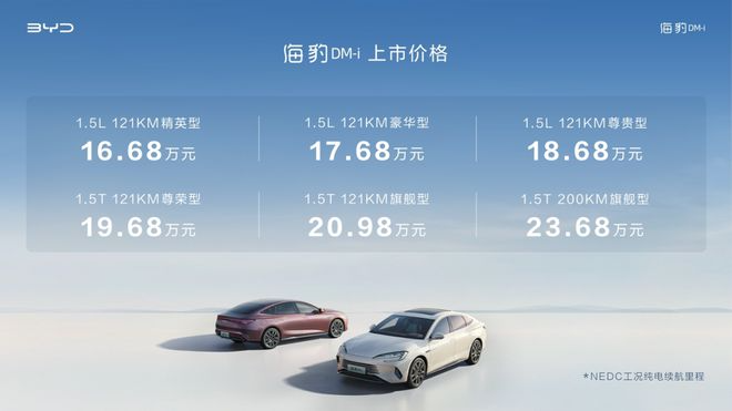 向中型合资燃油轿车宣战，16.68万起售海豹DM-i来了